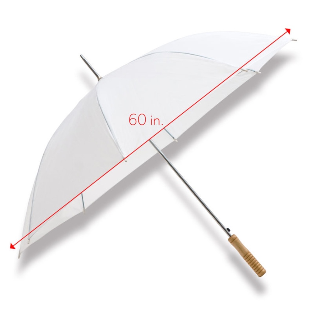 60" White Wedding Umbrellas, 3 Pack